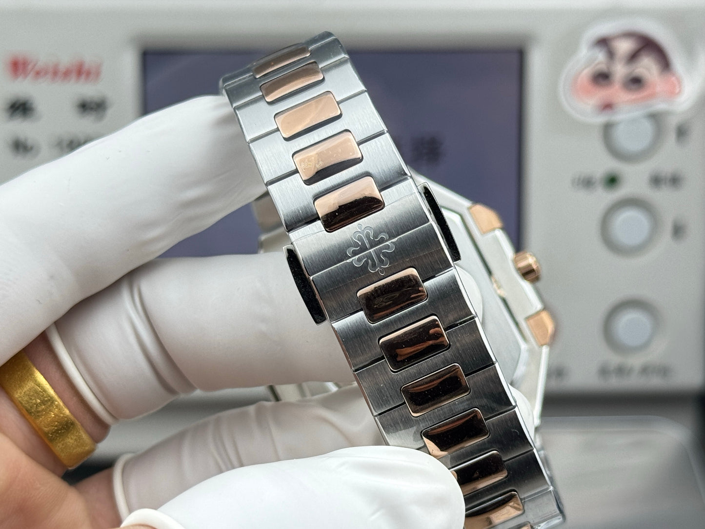 Green Rosegold Square - Ultra-thin - Rosegold Silver 904L Steel - Automatic 330SC- 45mm