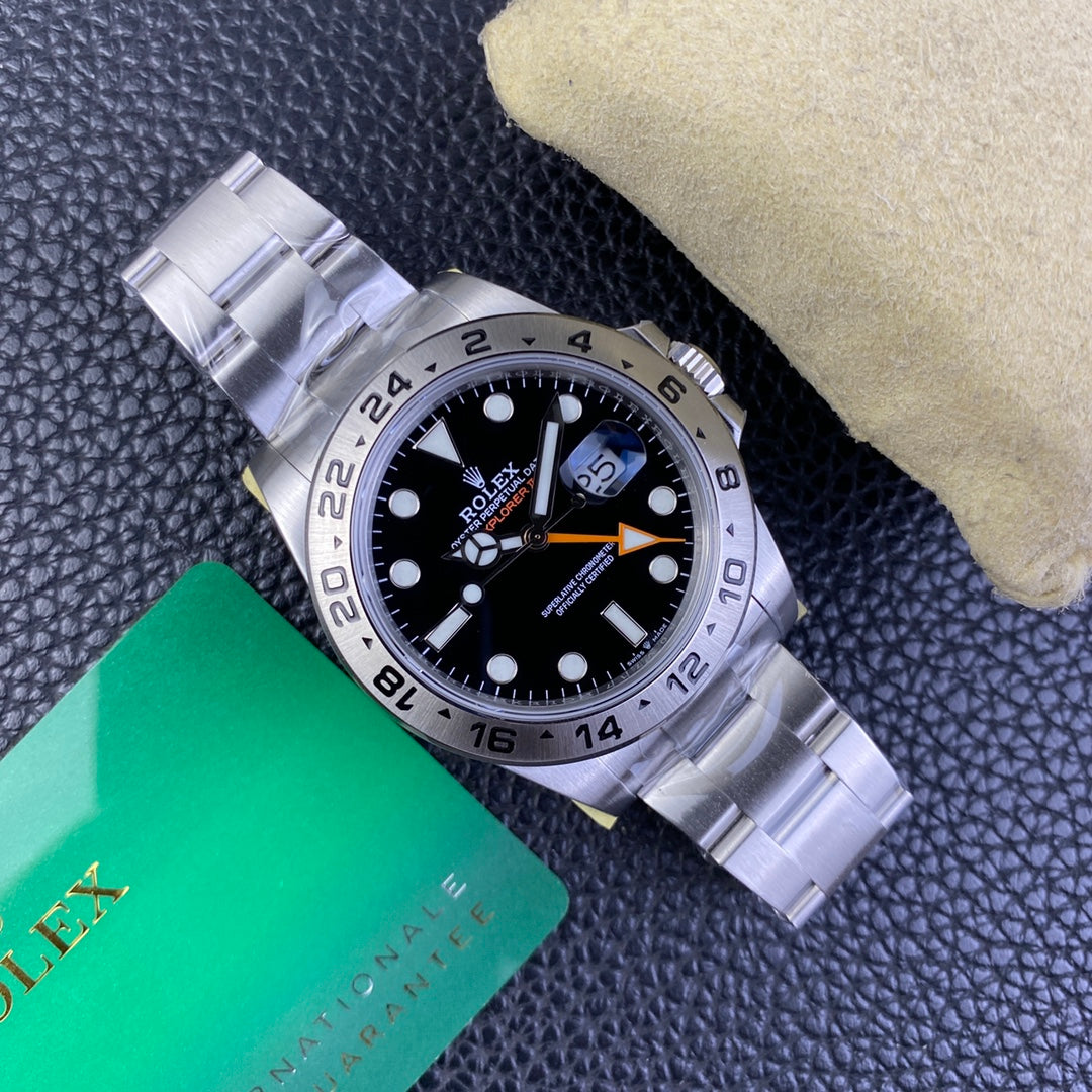 C-Factory -Black - Silver 904L Steel -GMT- Automatic - 42mm