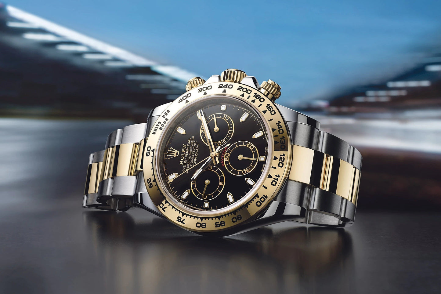 Chronograph Black Dial - 904L Steel - Quartz - 40mm