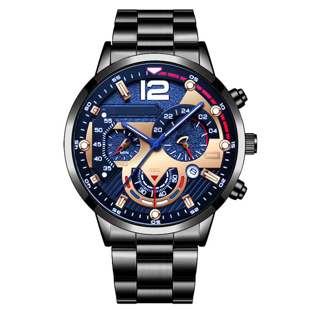 Black 904L Steel - Quartz - 40mm