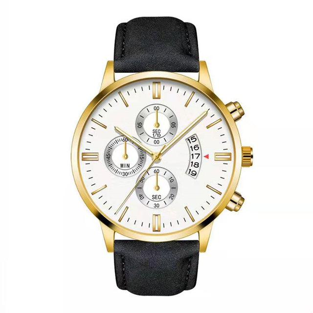 Black Leather - Quartz Watches -40mm