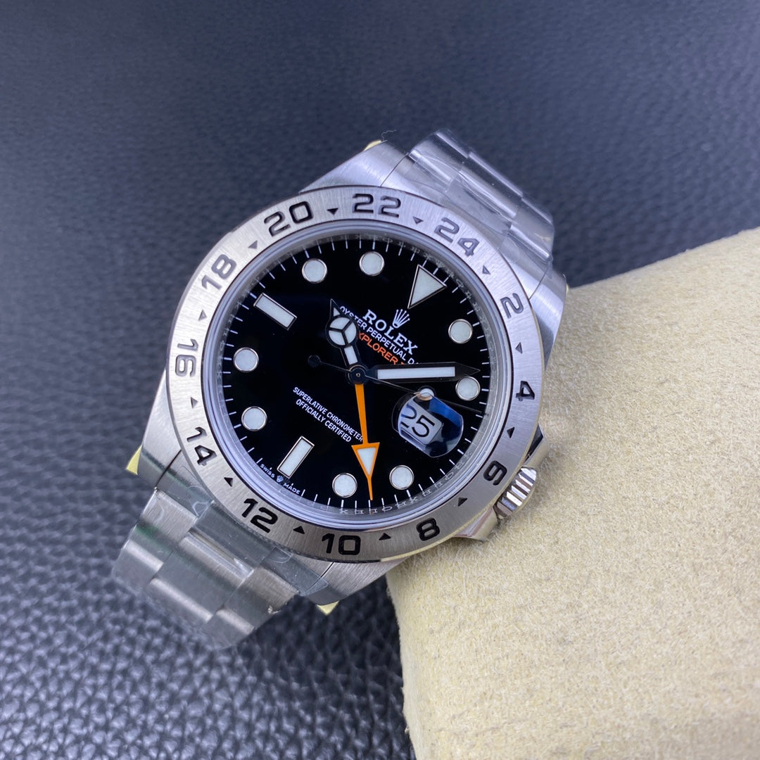 C-Factory -Black - Silver 904L Steel -GMT- Automatic - 42mm