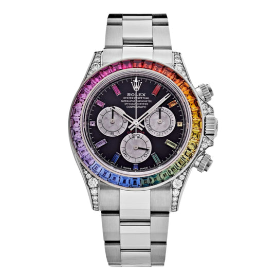 Chronograph -Rainbow Dial Luxury- 904L Steel Watch -Quartz- 40mm