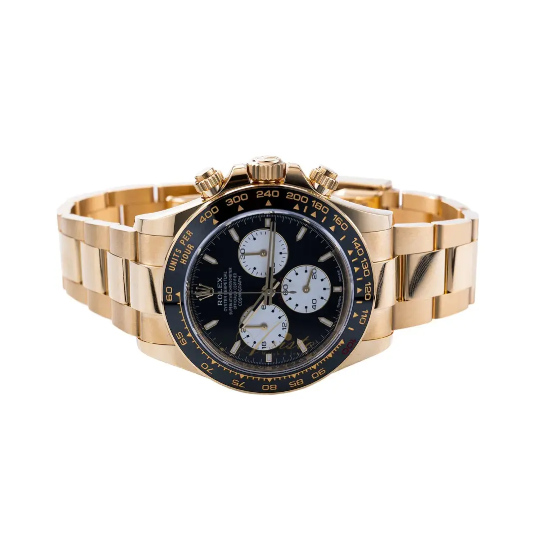 Chronograph -Black White- Yellow 904L Steel -Quartz- 40mm