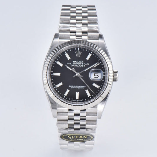 C-Factory -Black - Silver 904L Steel- Automatic - 36mm
