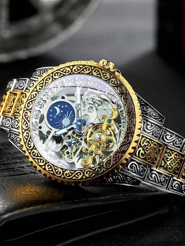 Blue - Black Leather - Automatic -41mm