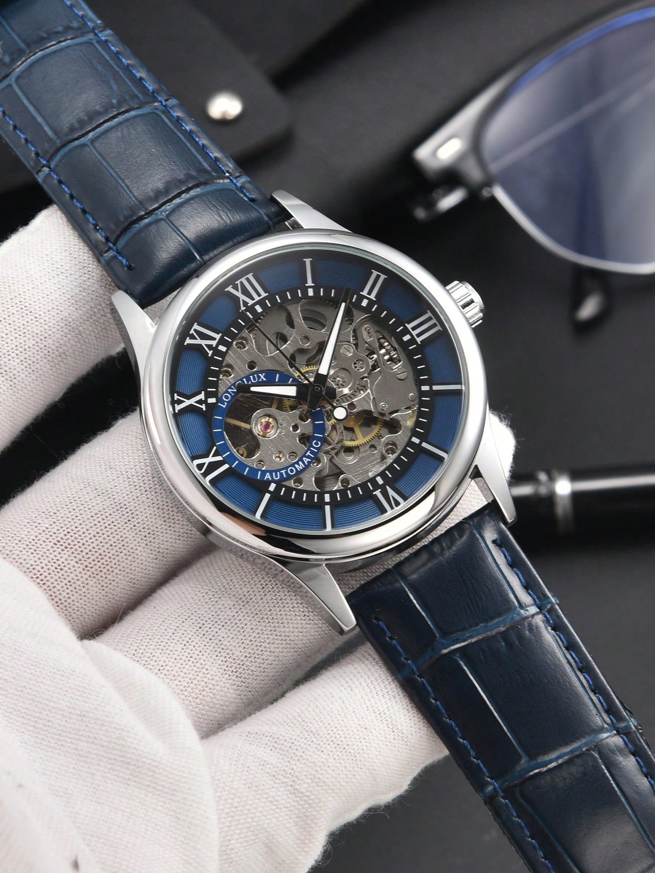 Hollow Black - Black Leather - Automatic -42mm