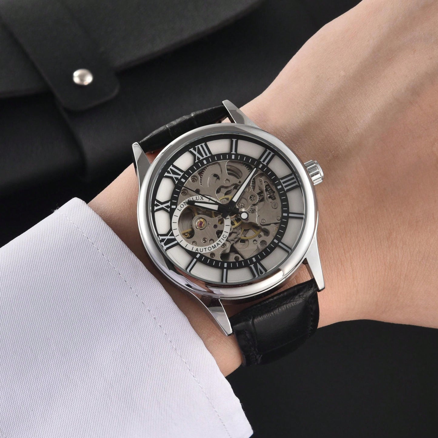 Black - Black Leather - Automatic -41mm