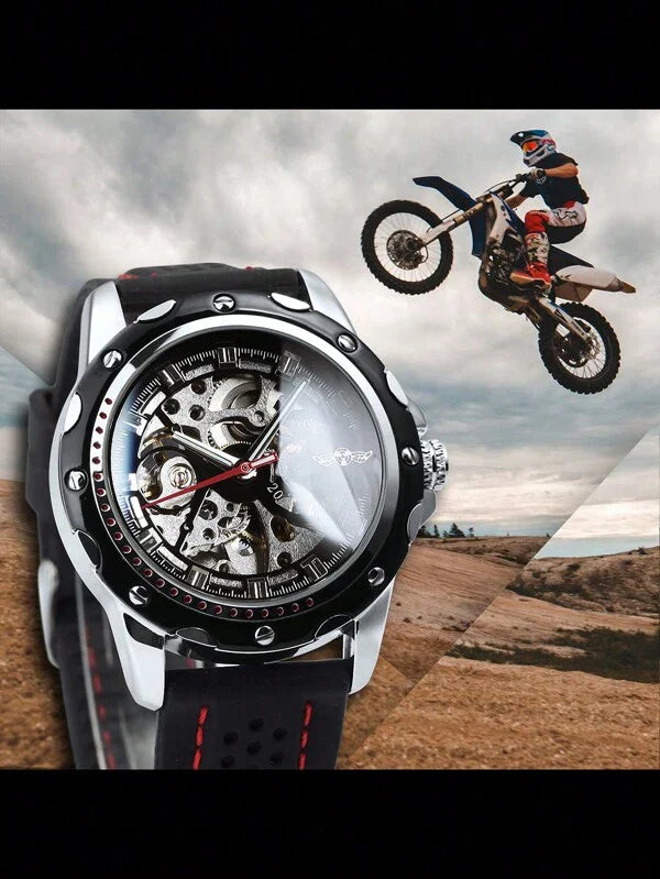 Blue Red - Black Leather - Automatic -42mm