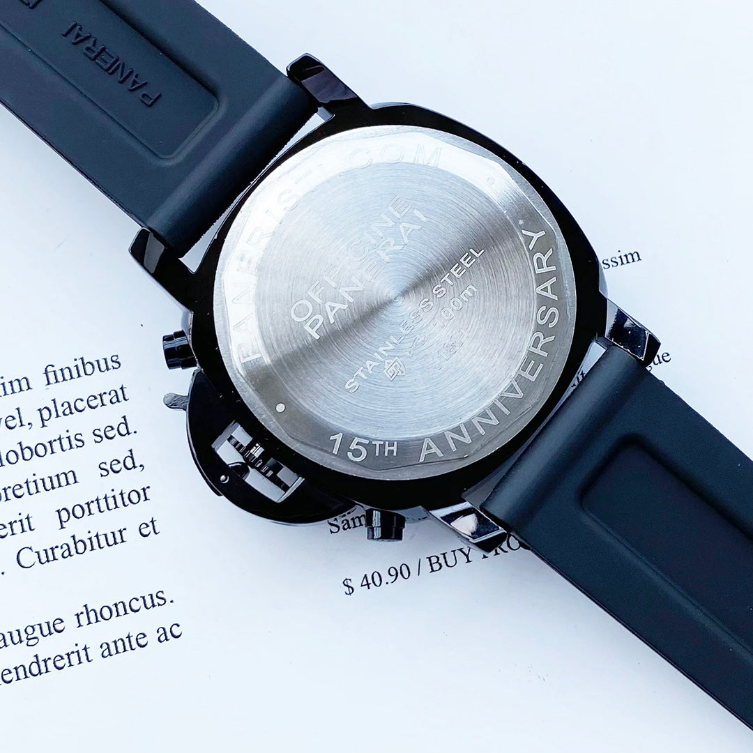 Chronograph - Darkblue Rubber - Quartz - 50mm