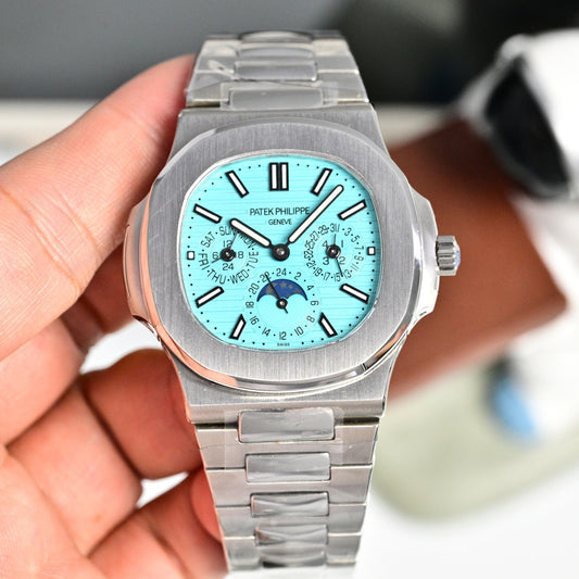 Baby blue - Silver 904L Steel - Automatic 240- 40mm