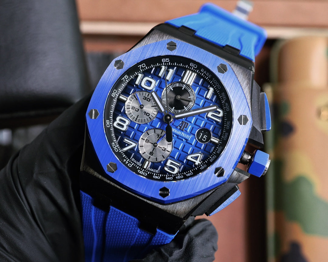 TOP! Blue Ceramic Bezel- Blue Rubber - Automatic - 42mm