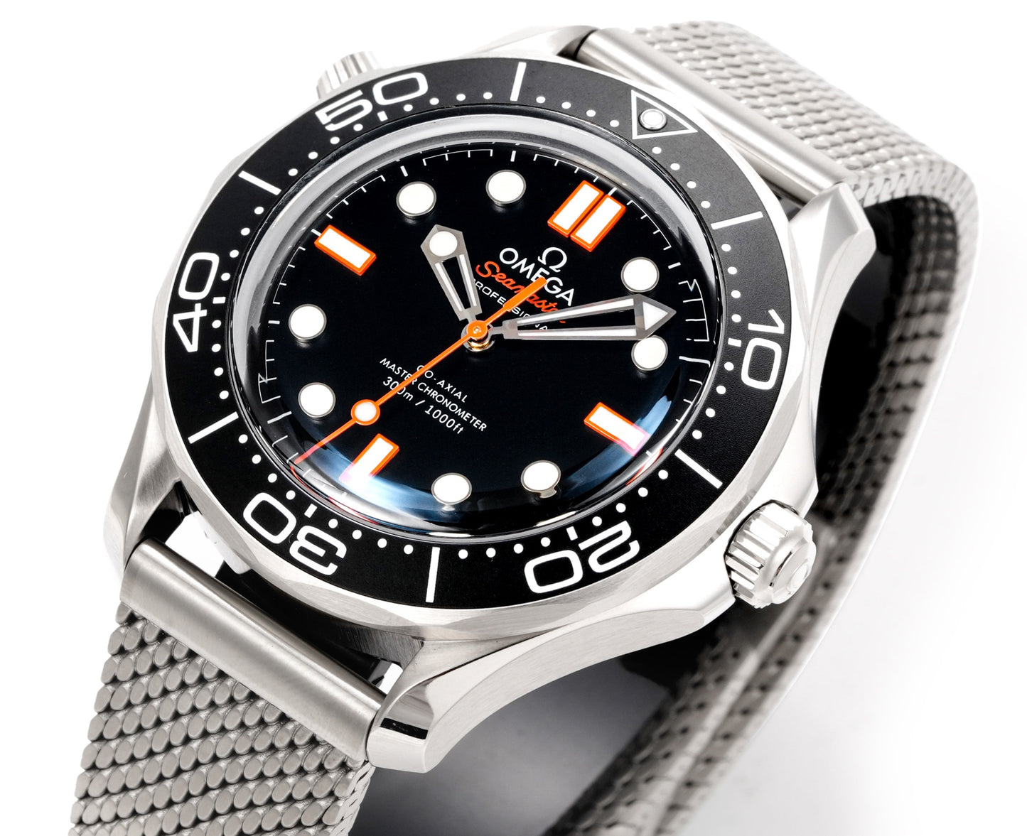 Black Silver- Orange - White 904L Steel- Automatic - 42mm
