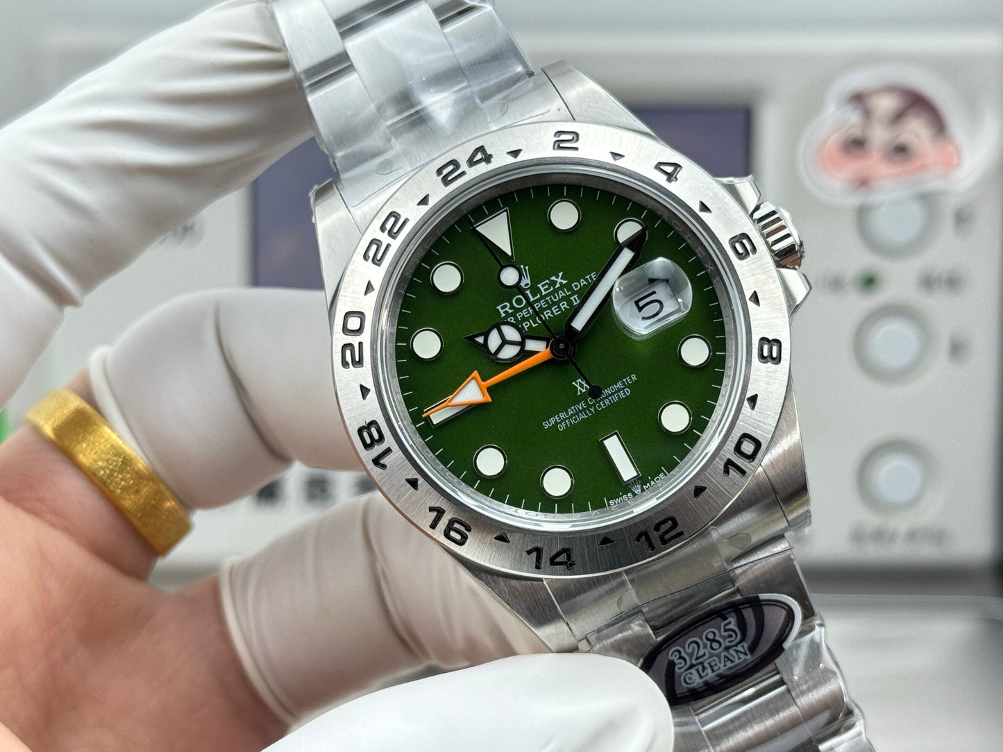 C-Factory -Green - Silver 904L Steel -GMT- Automatic - 42mm