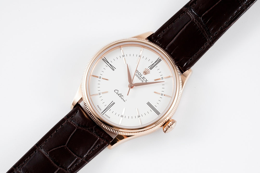 White Yellow -904L Yellow - Brown Leather - Automatic - 39mm