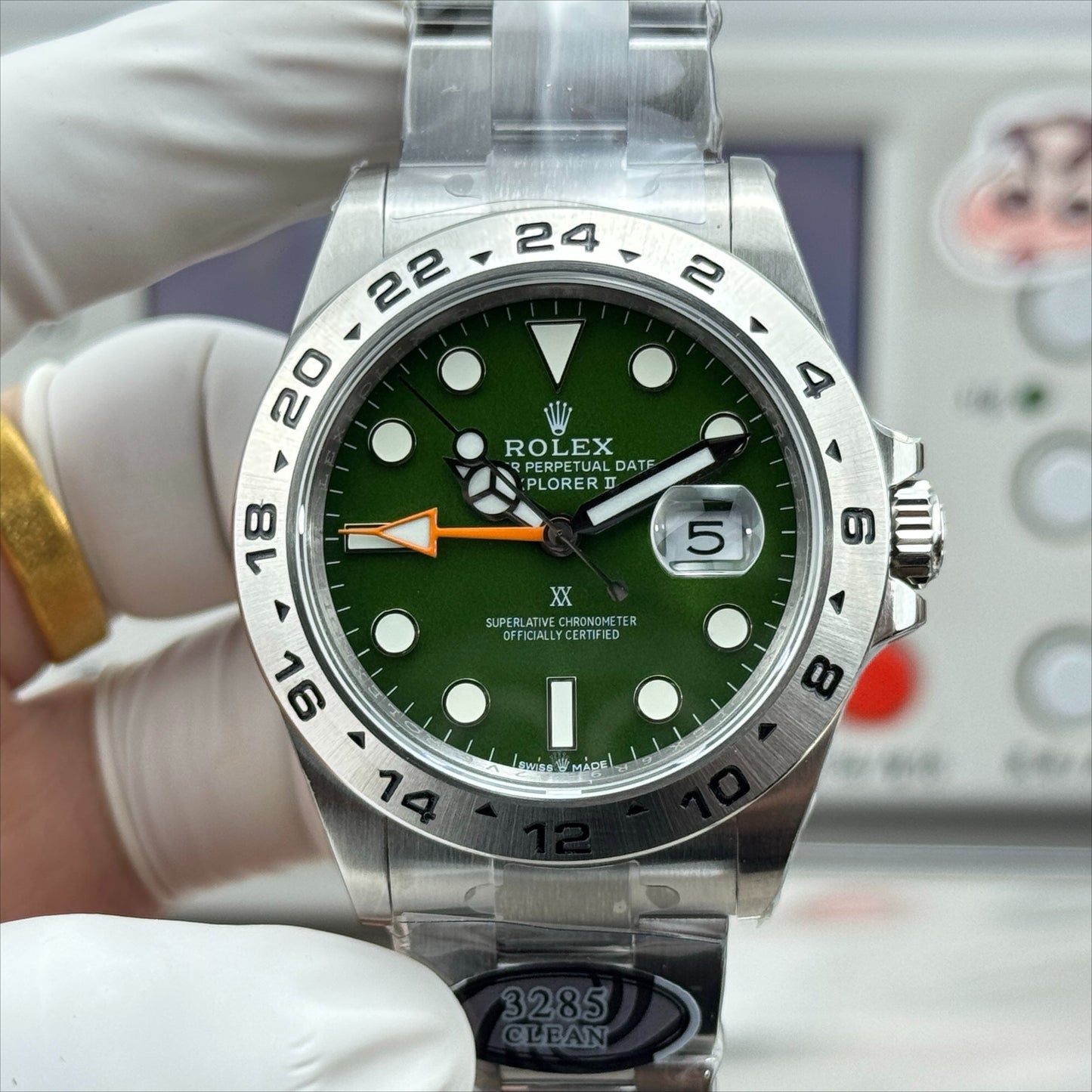 C-Factory -Green - Silver 904L Steel -GMT- Automatic - 42mm