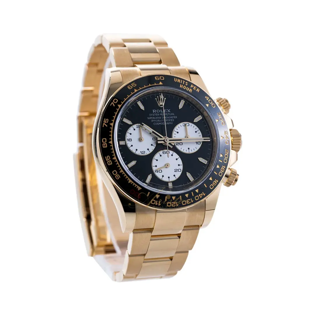 Chronograph -Black White- Yellow 904L Steel -Quartz- 40mm