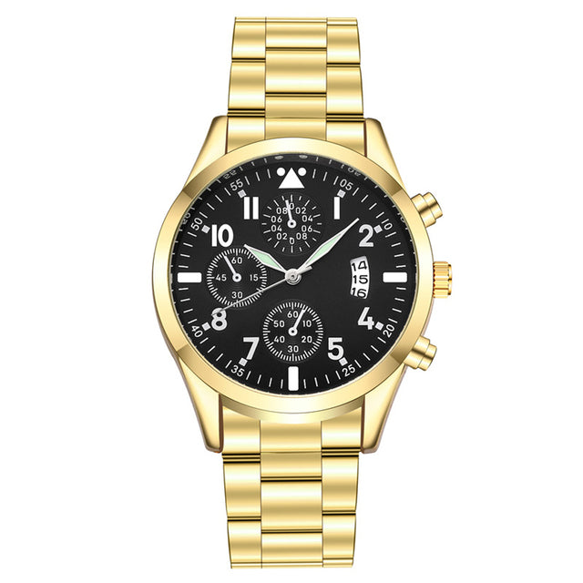 Quartz - Stainless Steel Round Dial Casual Wristwatch -41mm