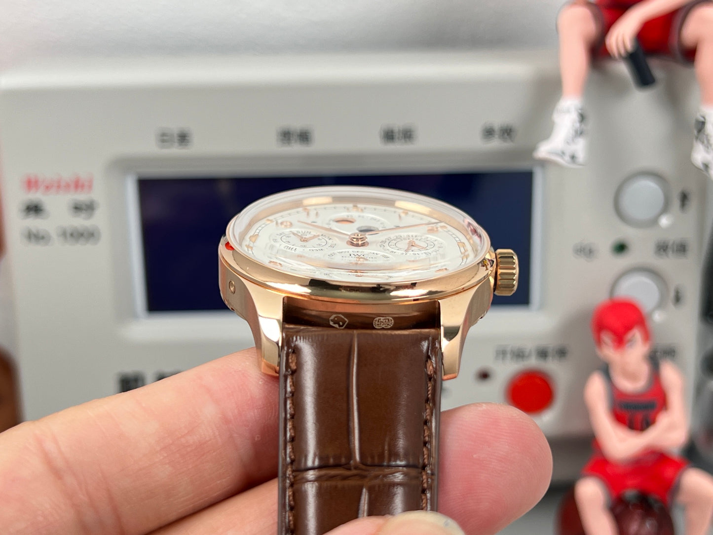 White Yellow gold -Per Calendar - Brown Leather - Automatic - 41mm