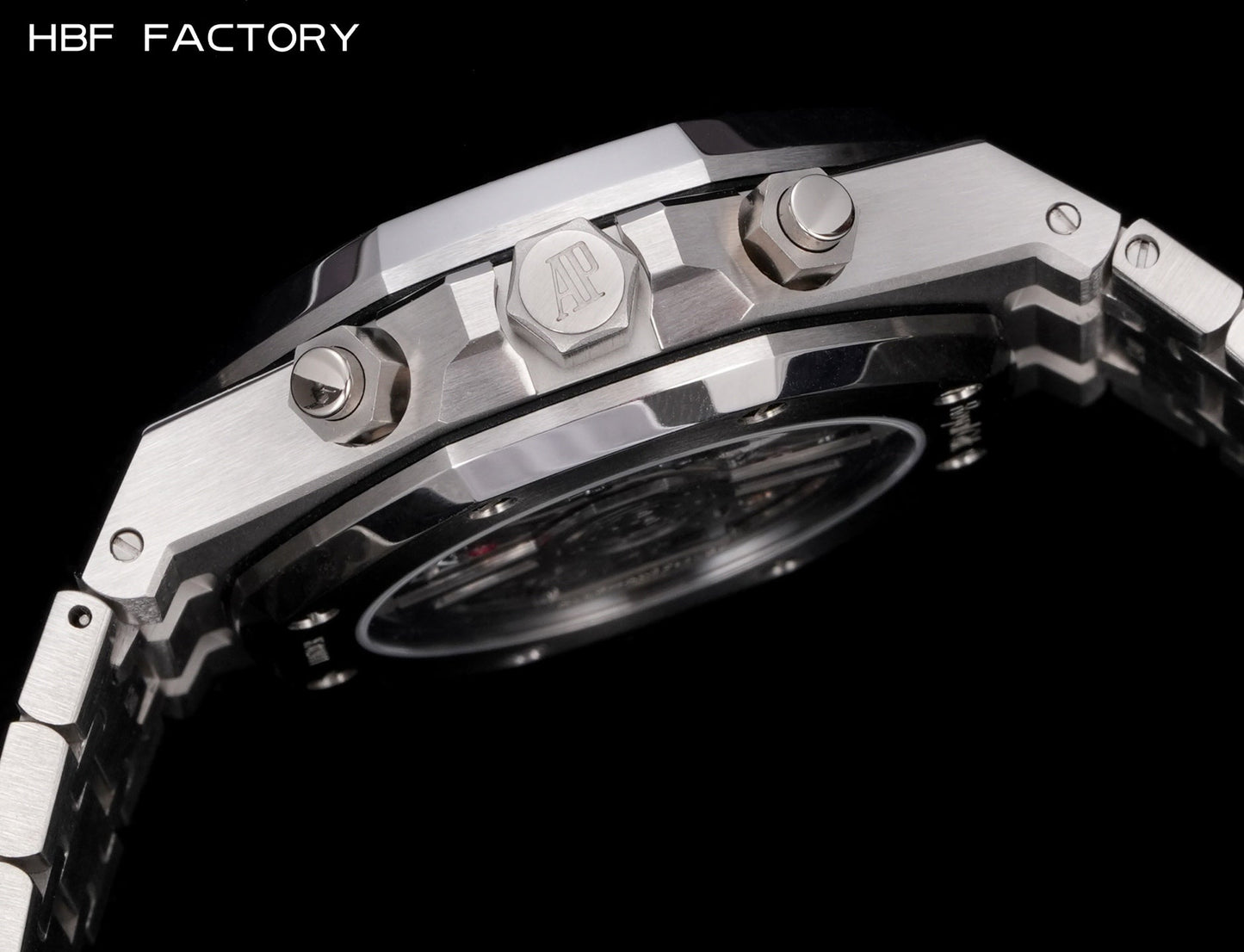 Chronograph- HBF-26240st- Blue -Silver 904L Steel- Automatic - 41mm