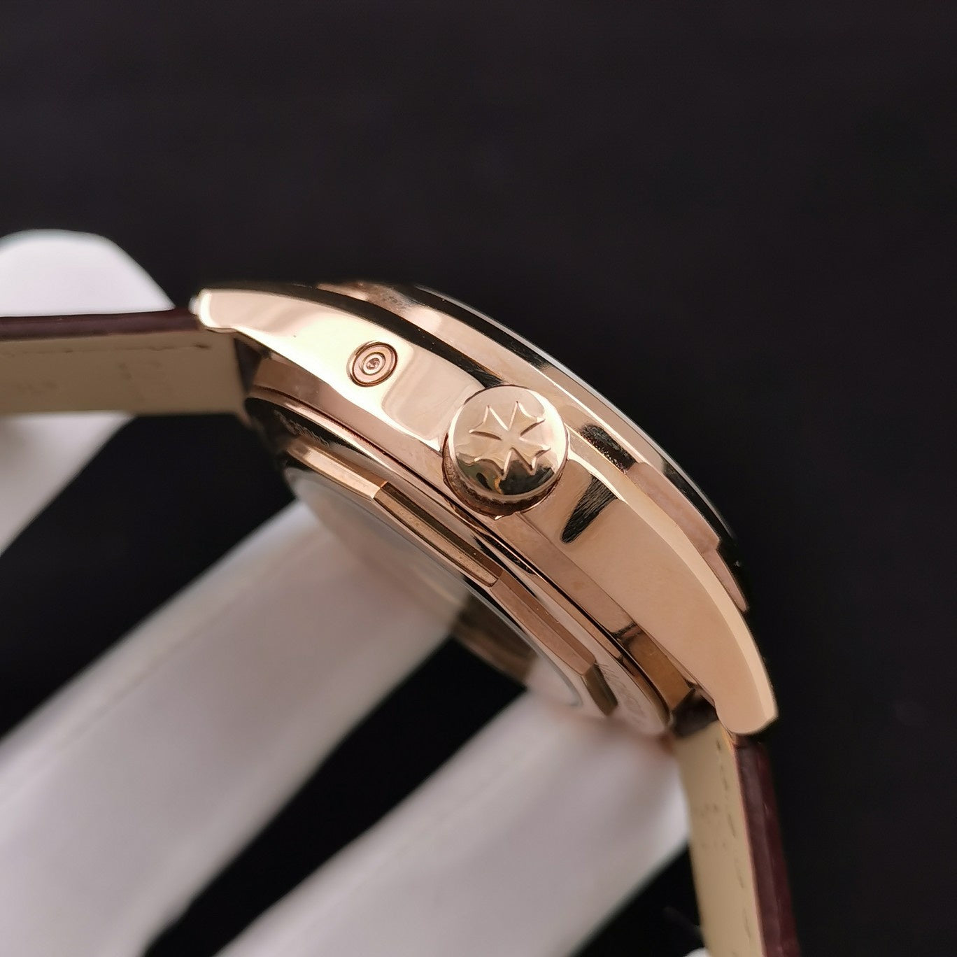 Blue Rosegold - 83520/000R-9909- Brown Leather - Automatic - 40mm