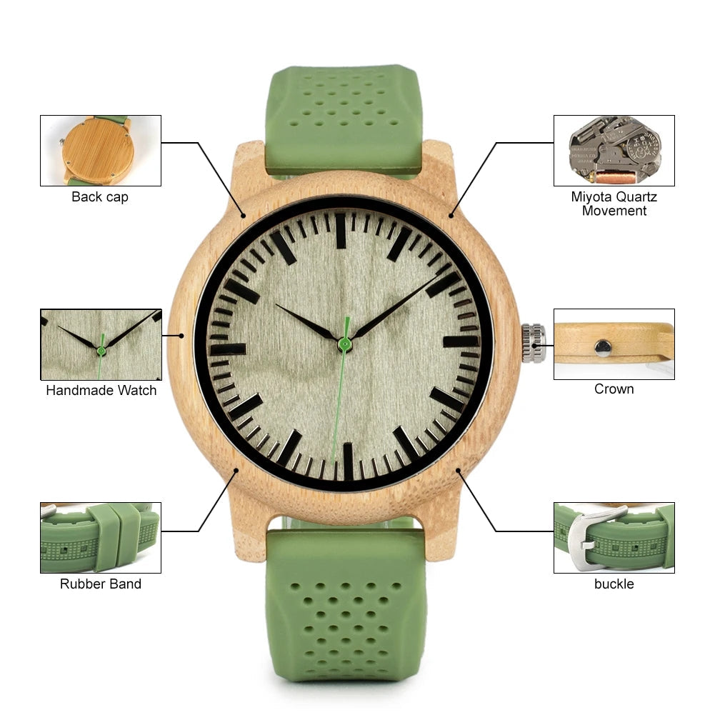 Brown Black - Green Rubber - Quartz - 42mm