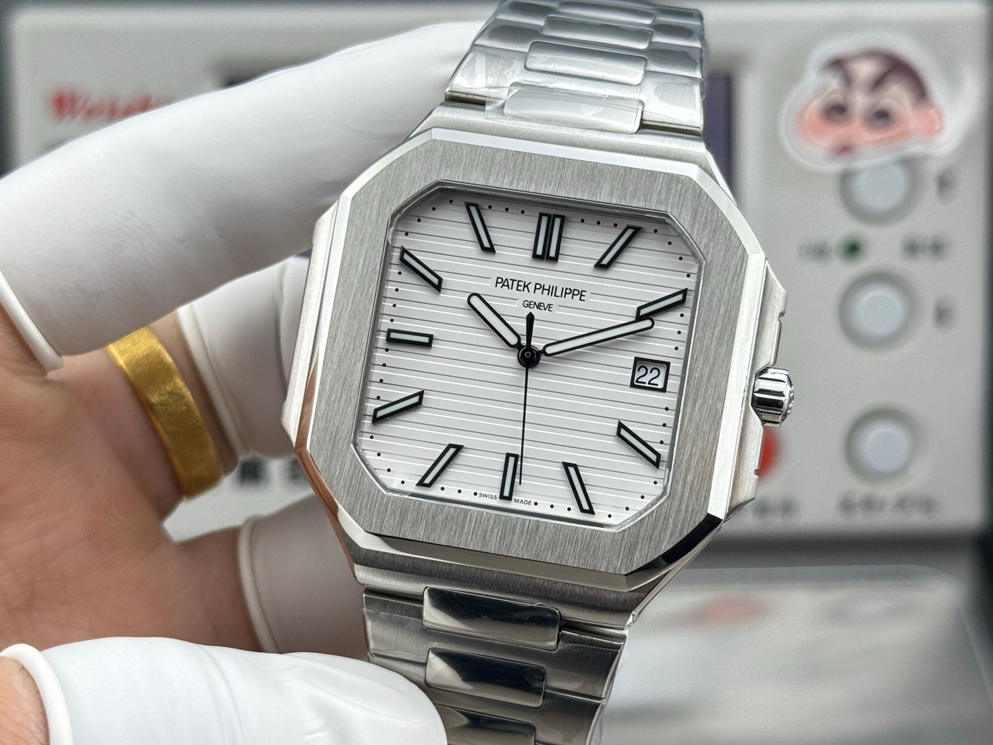 White Square - Ultra-thin - Silver 904L Steel - Automatic 330SC- 45mm