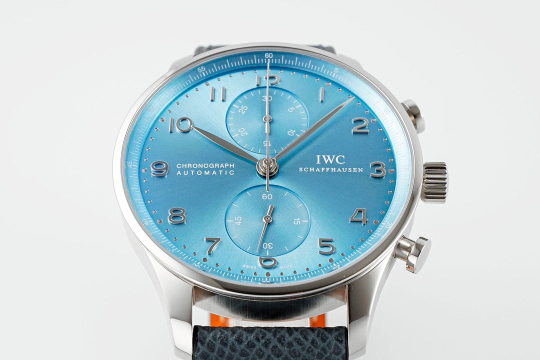 Chronograph -Blue - White Silver- Black rubber - Automatic 69355 - 41mm