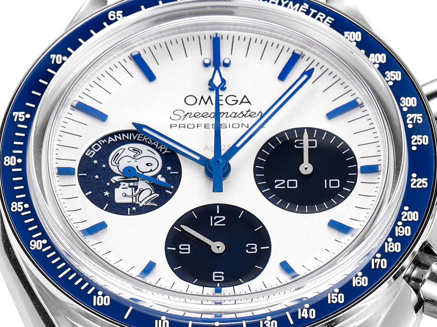 White Ceramic - Silver 904L Steel- Chronograph - Manual winding - 42mm