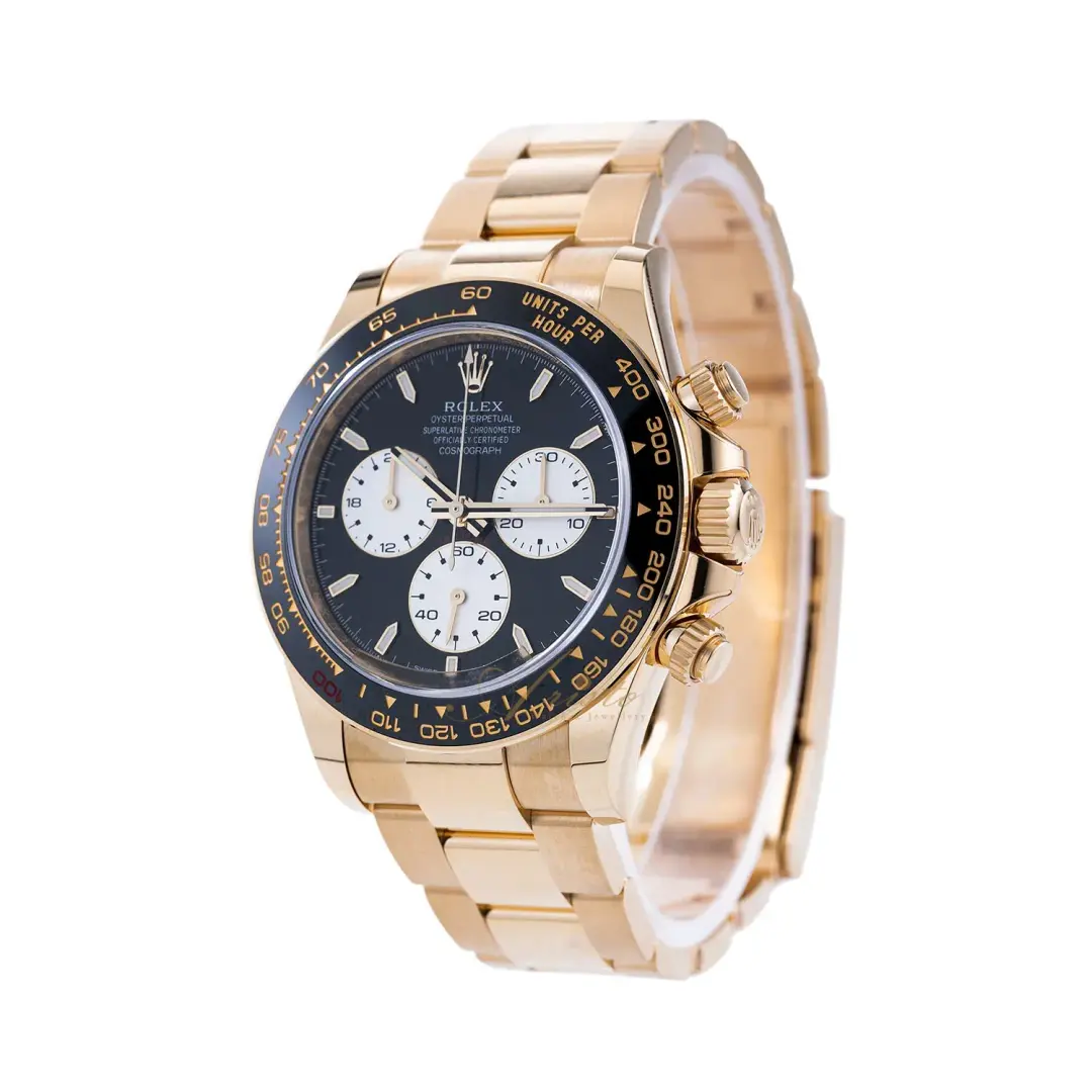 Chronograph -Black White- Yellow 904L Steel -Quartz- 40mm
