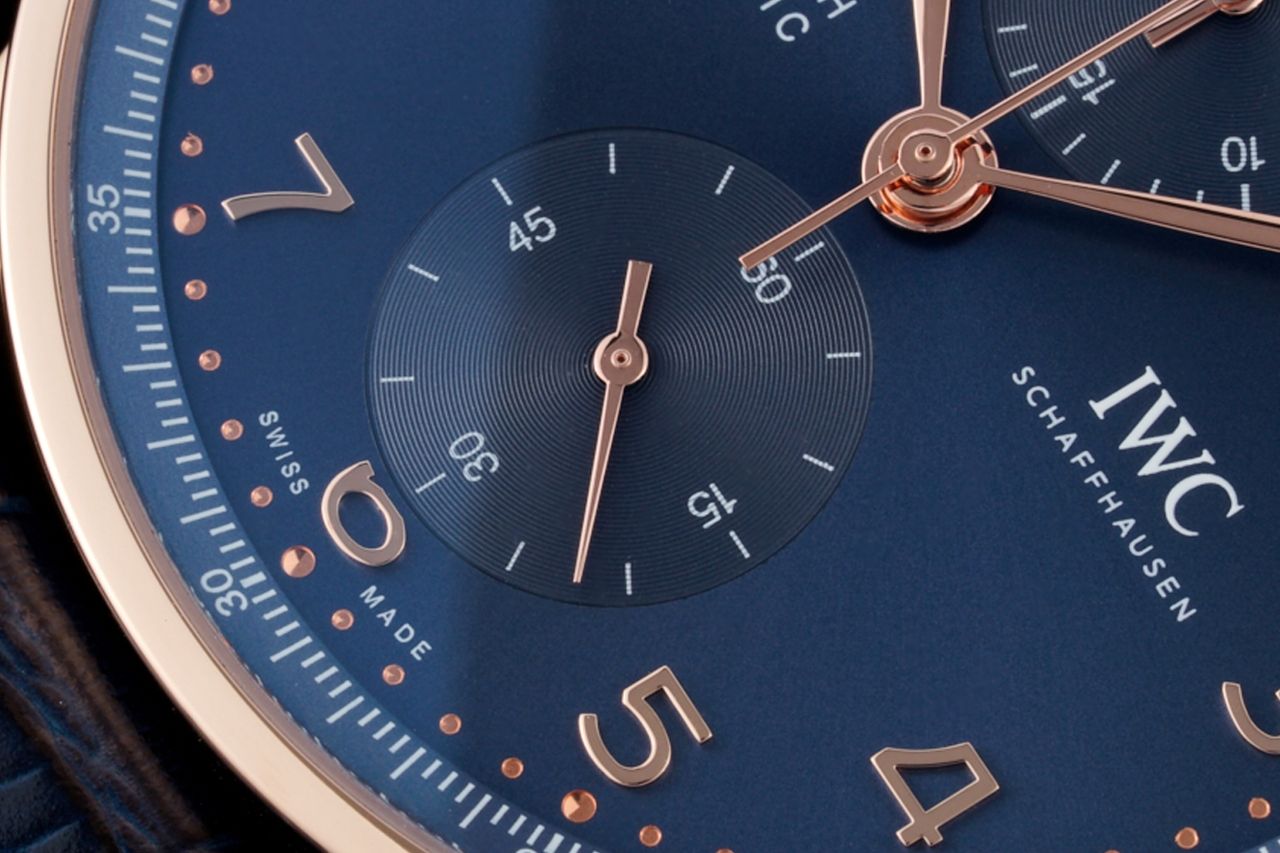 Chronograph -Blue- Yellowgold - Blue Leather - Automatic 69355 - 41mm