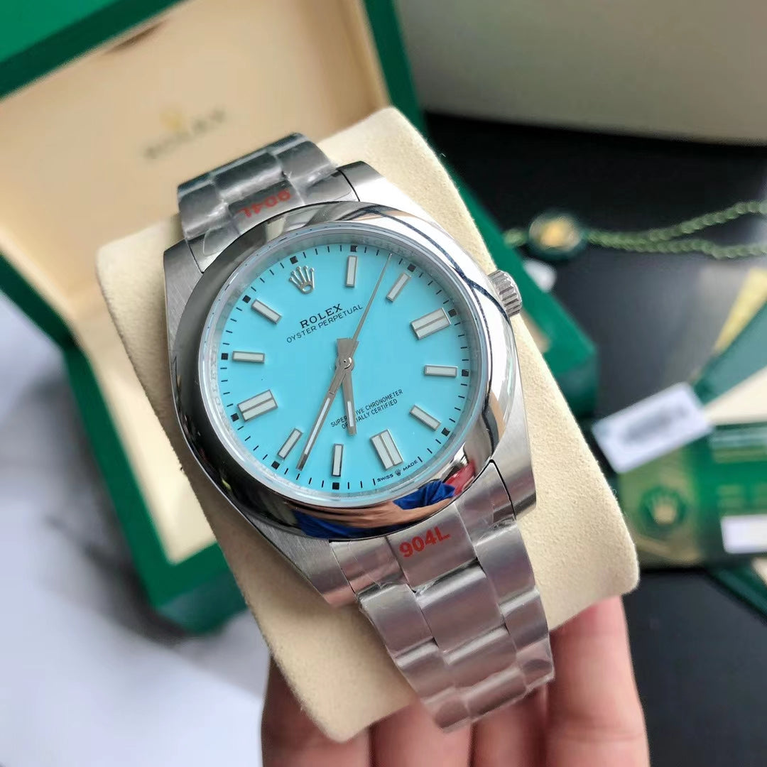 Blue Silver - Steel 904L Silver - Automatic-41mm/31mm