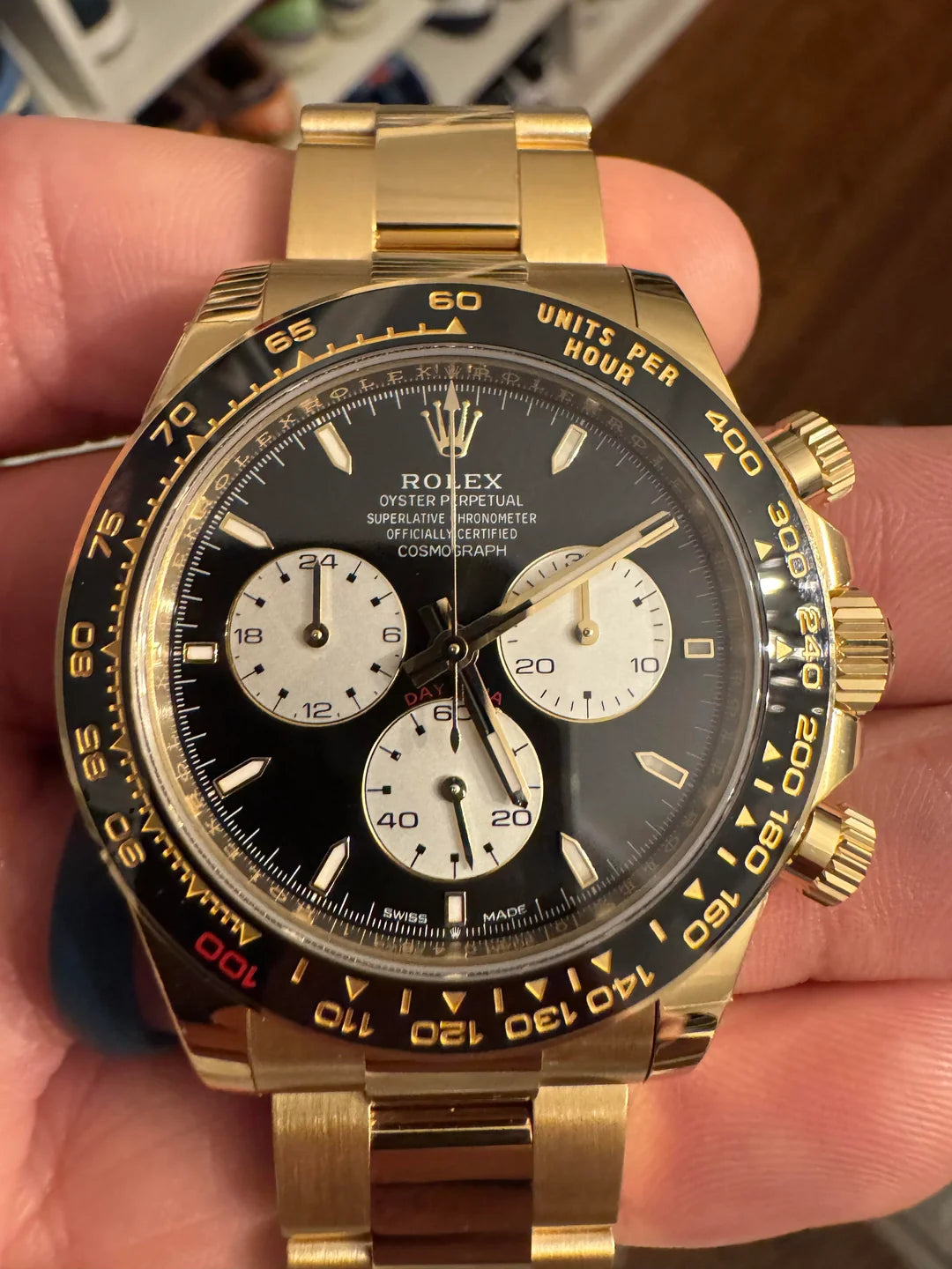 Chronograph -Black White- Yellow 904L Steel -Quartz- 40mm