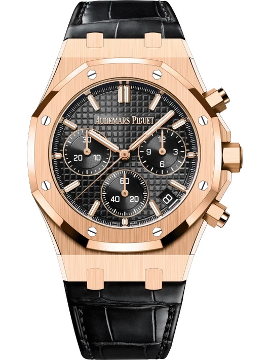 Chronograph- Black -Yellow 904L Steel- Black Leather- Automatic - 41mm