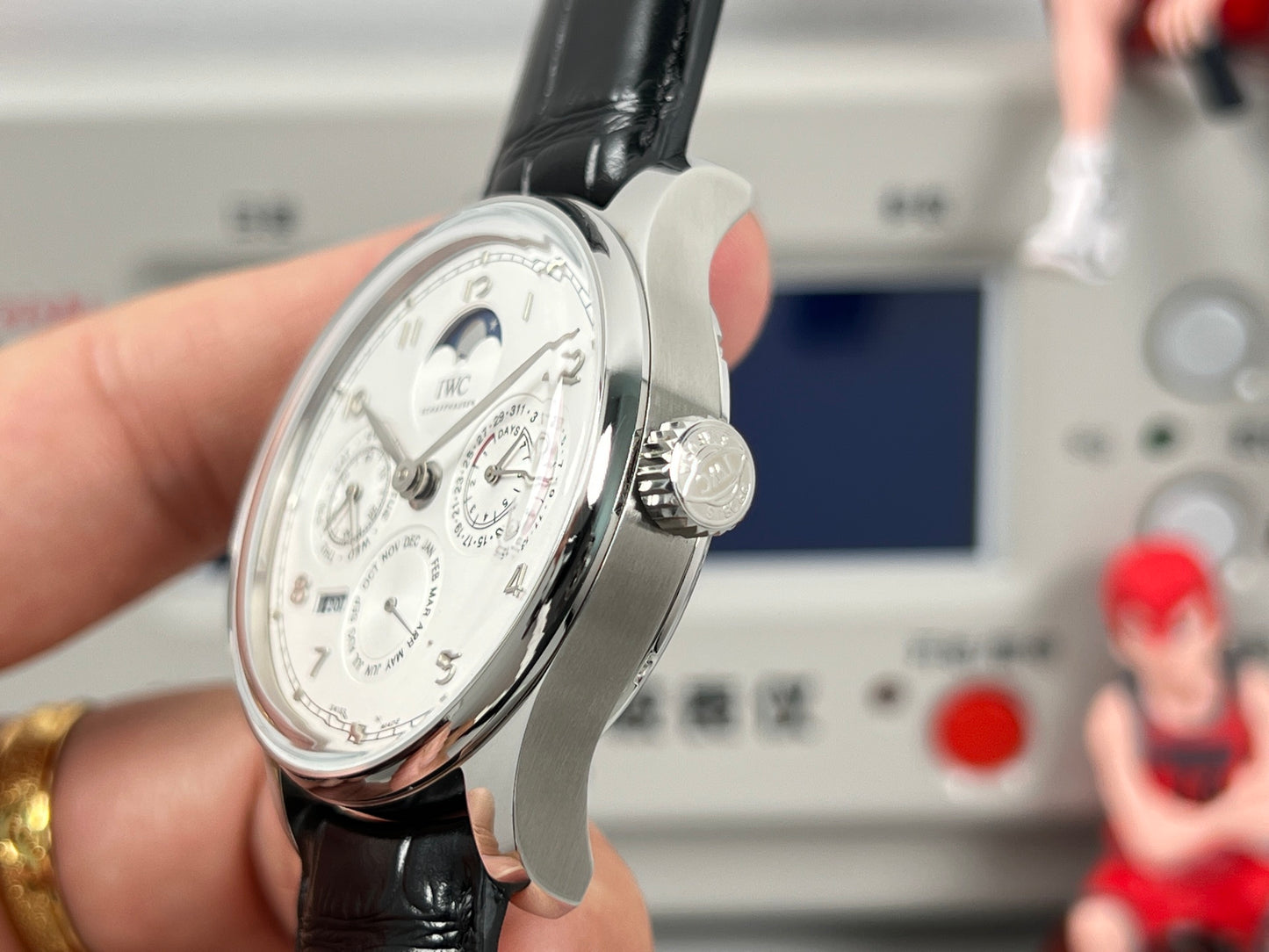 White Silver -Per-Calendar - Black Leather - Automatic - 41mm