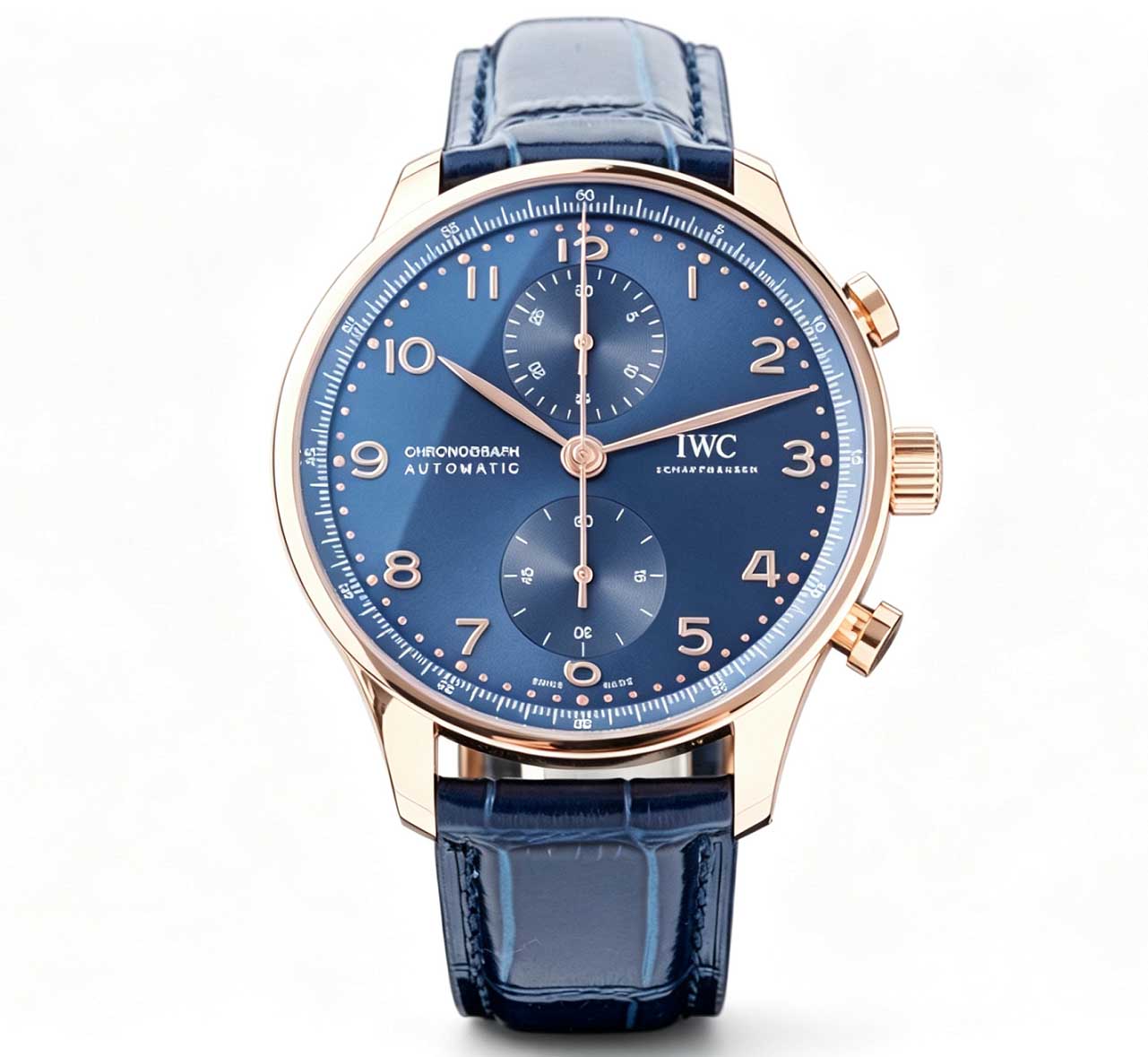 Chronograph -Blue- Yellowgold - Blue Leather - Automatic 69355 - 41mm