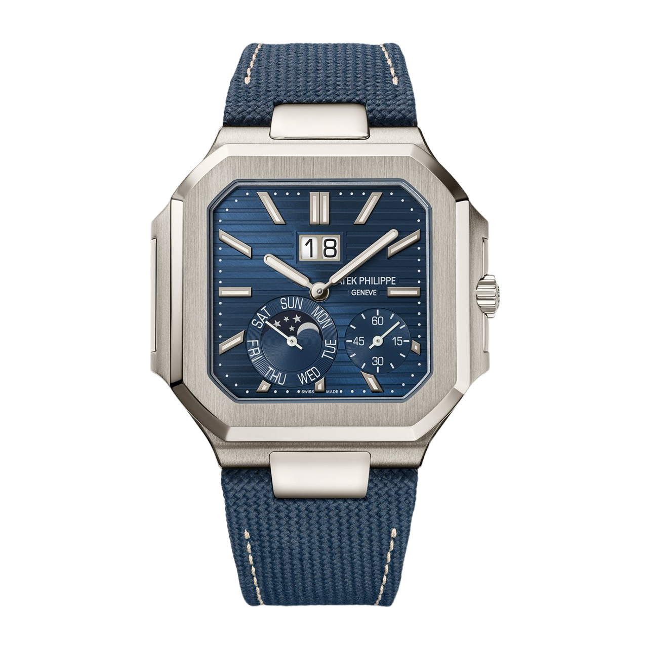 Blue Silver -5822P-  Blue Rubber & Free Strap - Automatic 240- 45mm
