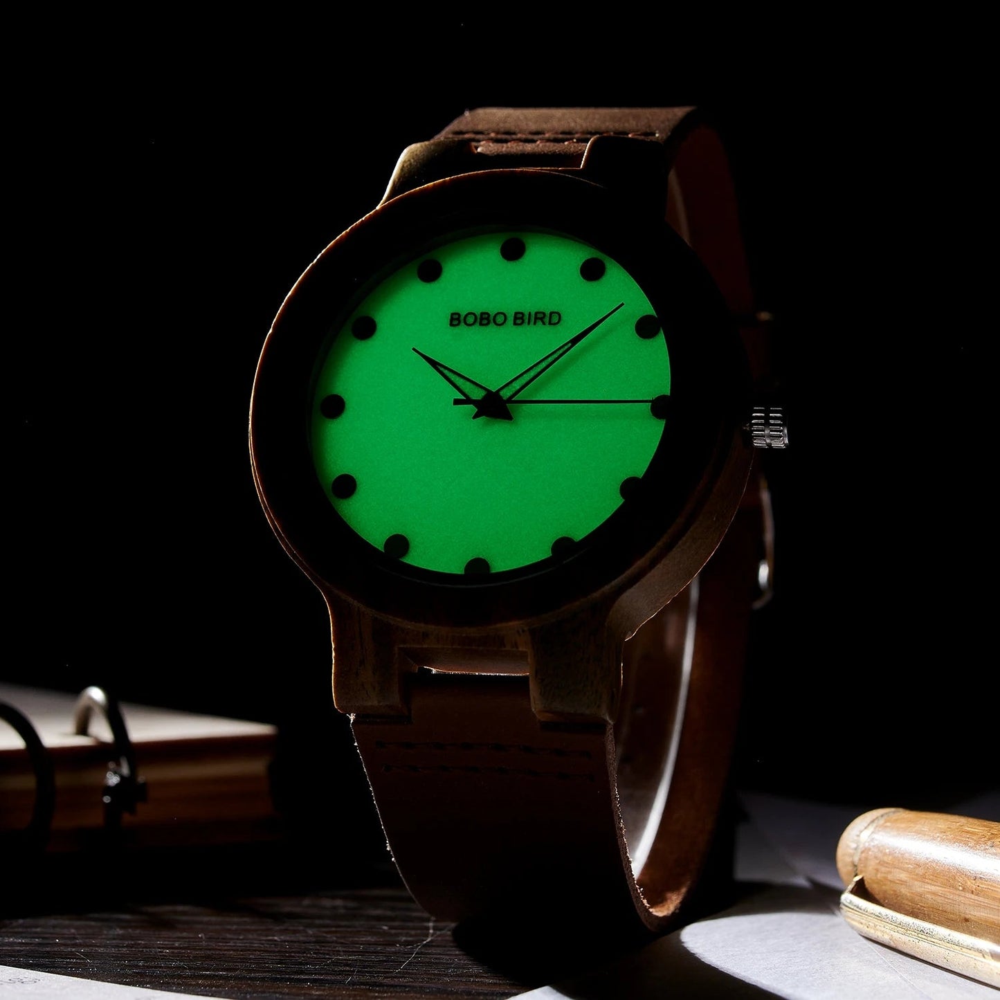 Brown - Brown rubber - quartz - 42mm