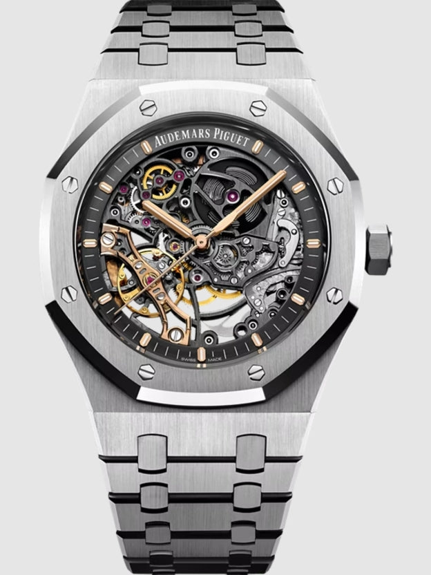 TOP 15407- Hollow Silver 904L steel - Automatic - 41mm