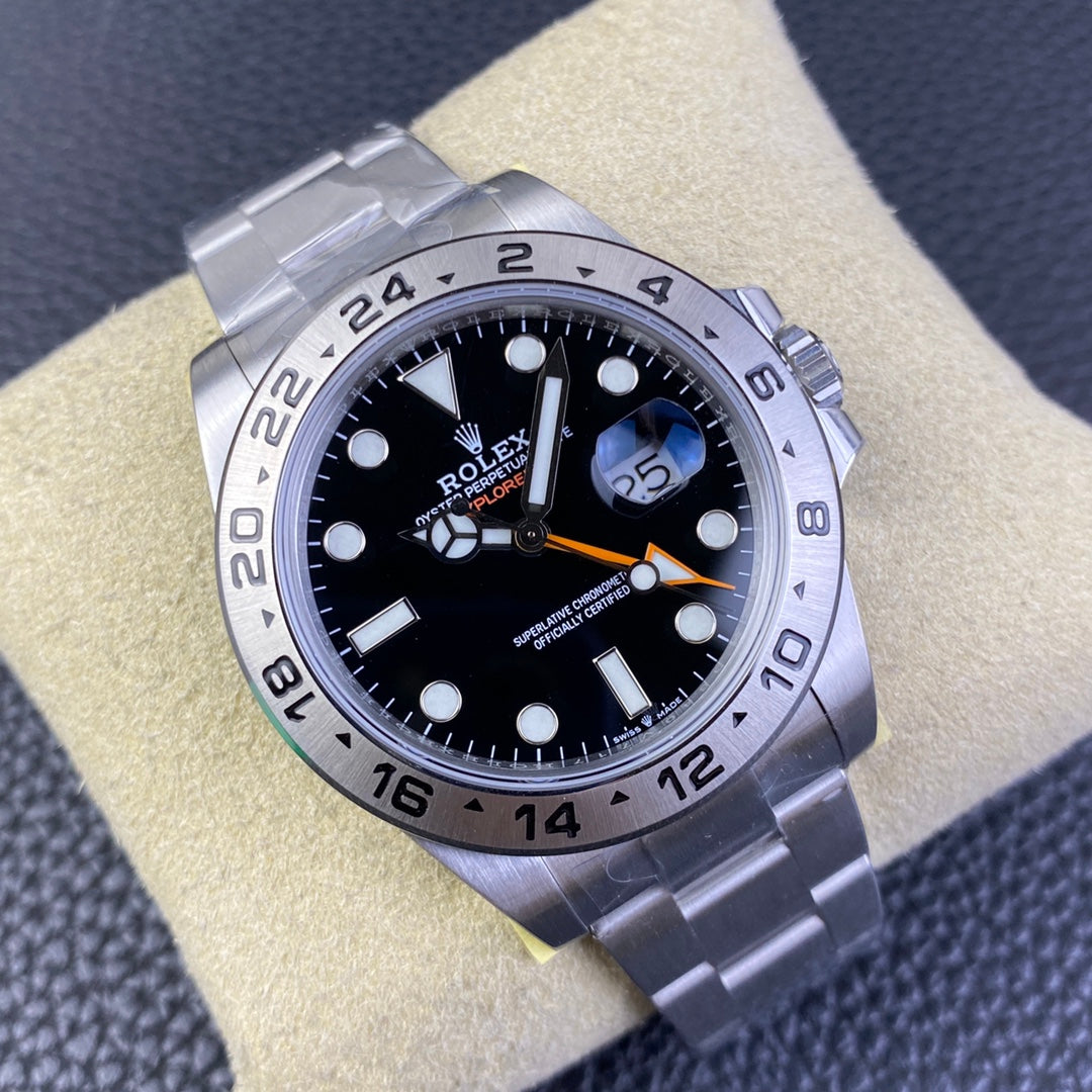 C-Factory -Black - Silver 904L Steel -GMT- Automatic - 42mm
