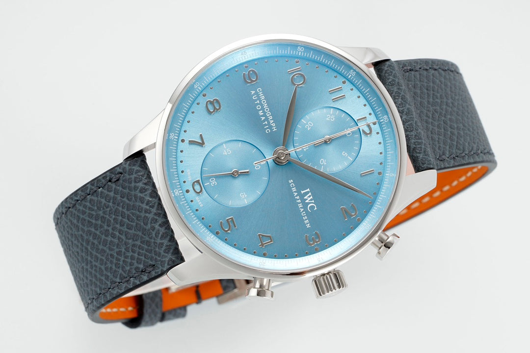 Chronograph -Blue - White Silver- Black rubber - Automatic 69355 - 41mm