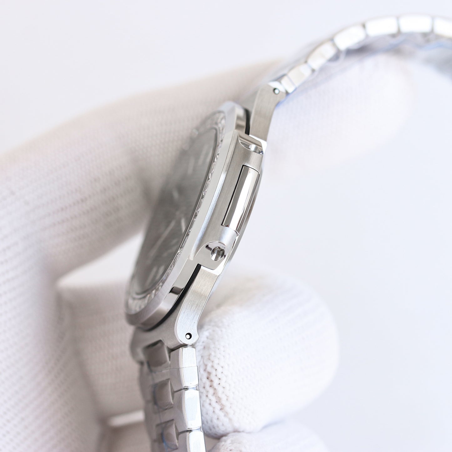 Green - Rhinestones -Ultra-thin - Silver 904L Steel - Automatic 324SC- 40mm