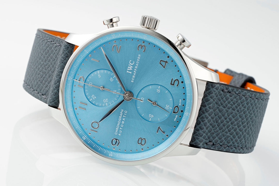 Chronograph -Blue - White Silver- Black rubber - Automatic 69355 - 41mm
