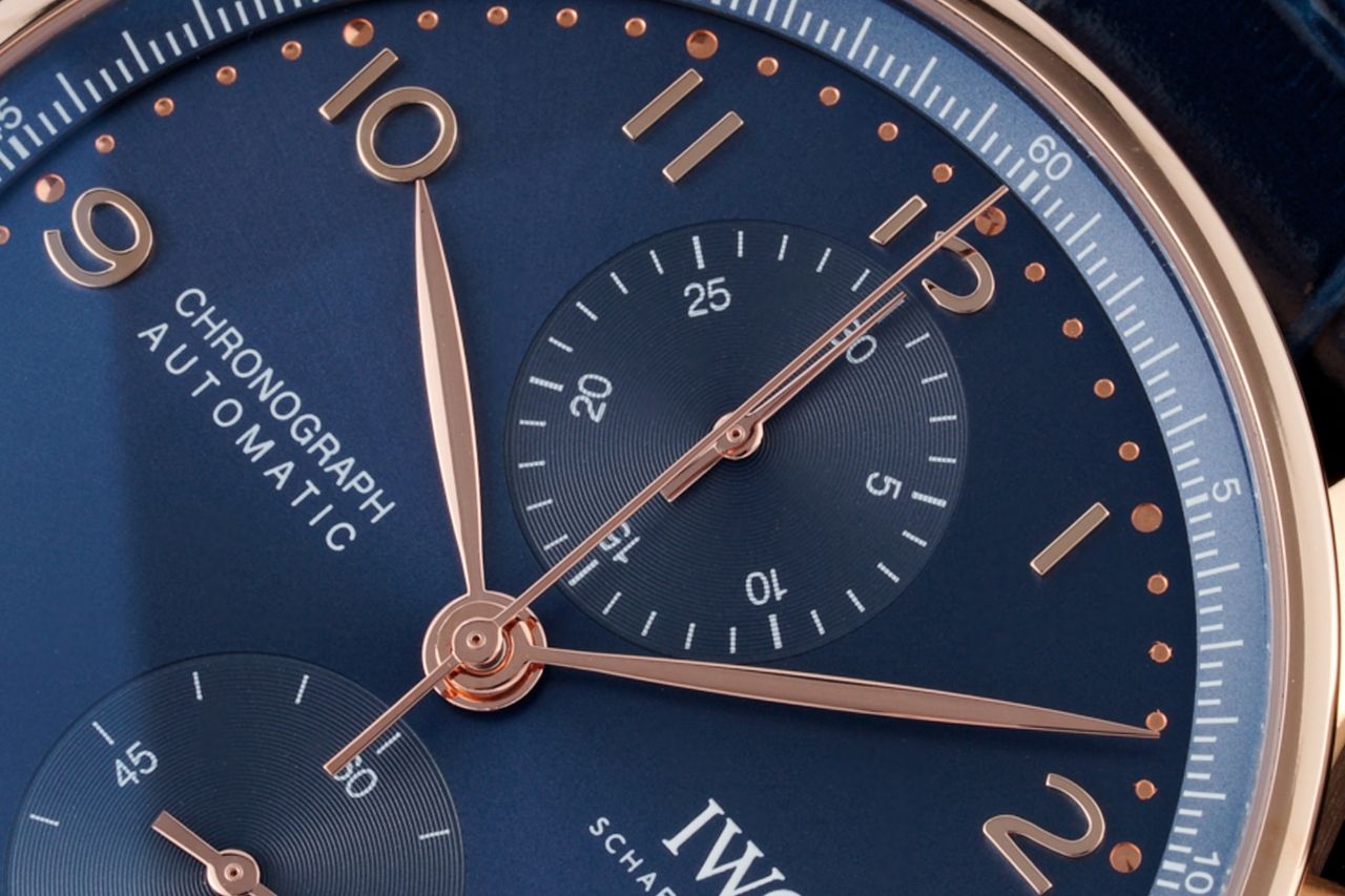 Chronograph -Blue- Yellowgold - Blue Leather - Automatic 69355 - 41mm