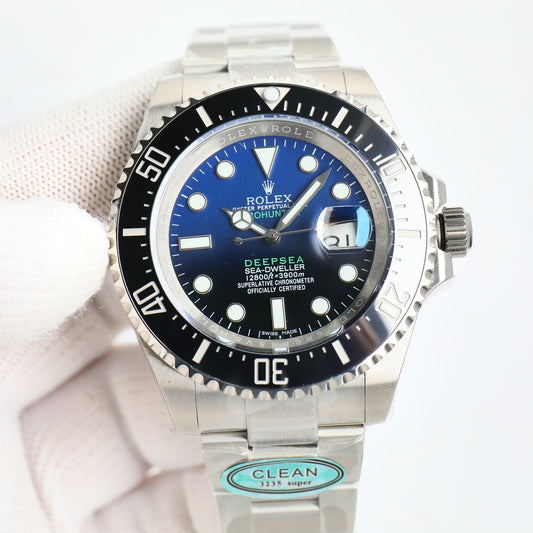 L Size - P-Hunter -Blue Black -White 904L Steel -Automatic- 44mm
