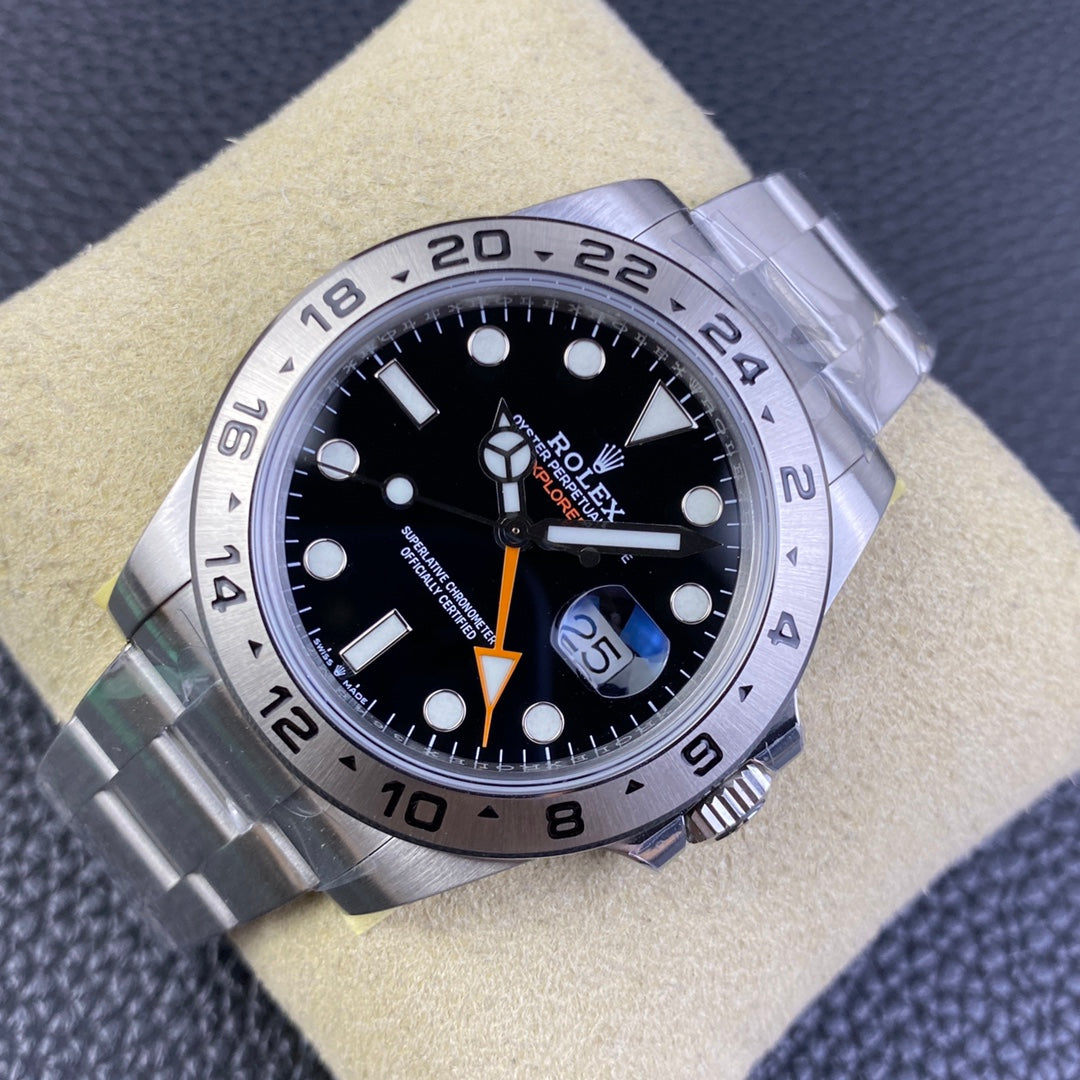 C-Factory -Black - Silver 904L Steel -GMT- Automatic - 42mm
